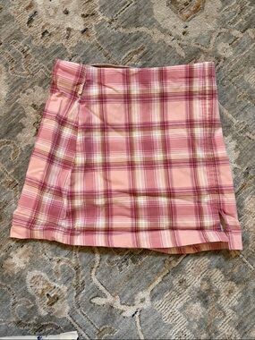 art class Pink Plaid A-Line Skirt